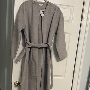 LOFT Grey Women's Belted Coat